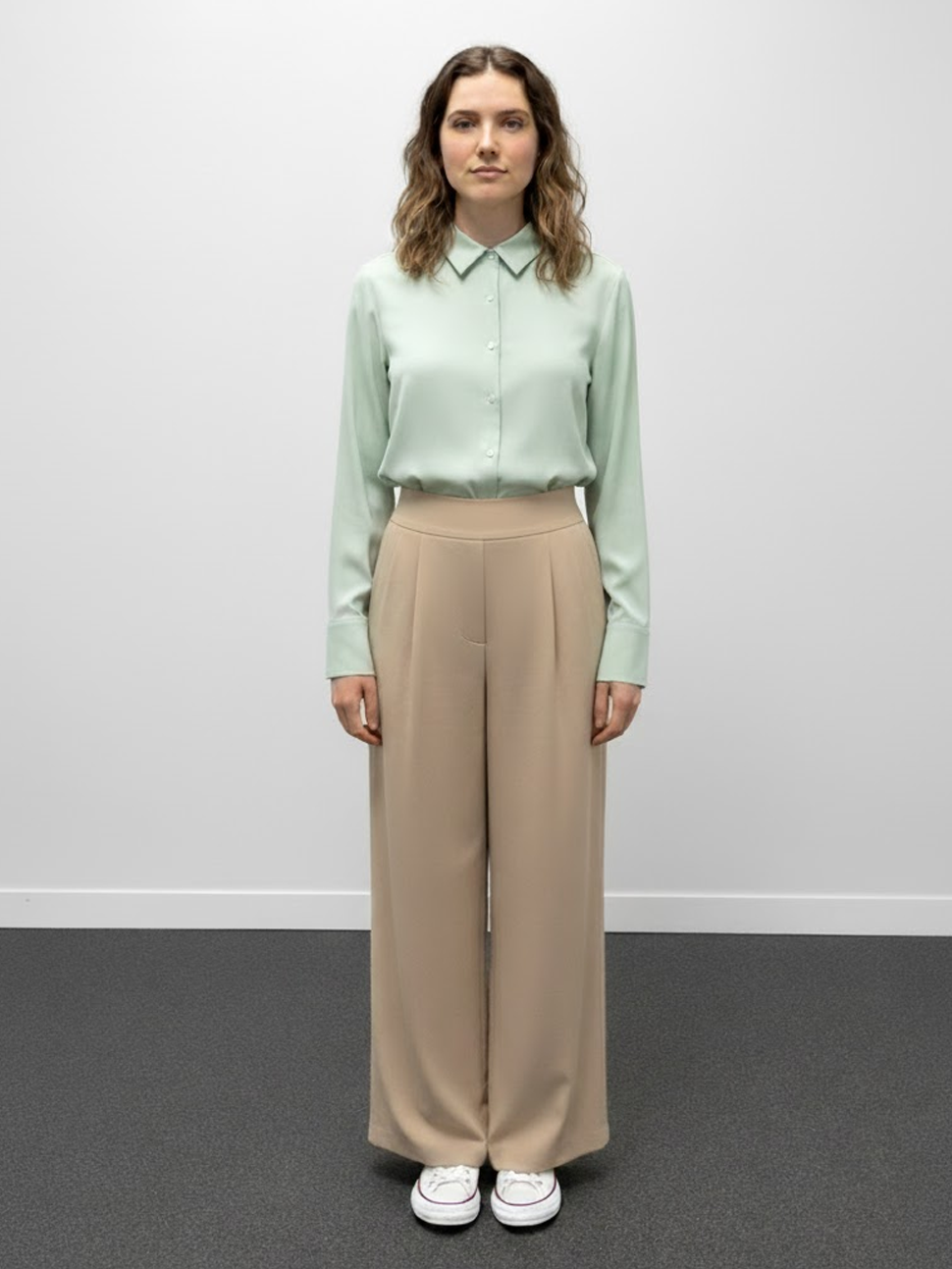 Green Top & Cream Pants