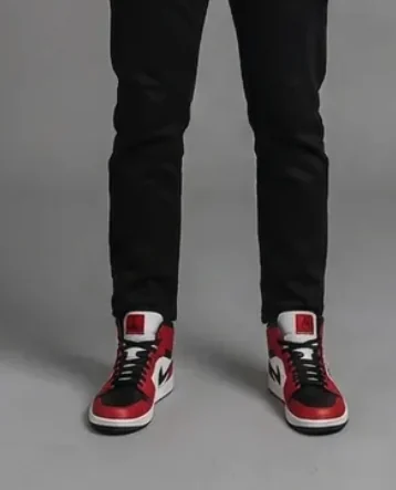 The shopper wearing the Air Jordans, rendered from their own photo